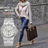 Buy Shop Michael Kors Dylan Silver Dial Silver Steel Strap Watch for Women - MK5312 USA Online