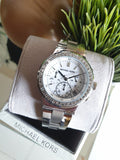 Buy Shop Michael Kors Dylan Silver Dial Silver Steel Strap Watch for Women - MK5585 USA Online