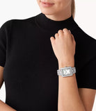 Buy Shop Michael Kors Emery Analog Crystals Silver Dial Silver Steel Strap Watch for Women - MK4648 USA Online