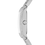 Buy Shop Michael Kors Emery Analog Crystals Silver Dial Silver Steel Strap Watch for Women - MK4648 USA Online