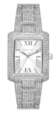 Buy Shop Michael Kors Emery Analog Crystals Silver Dial Silver Steel Strap Watch for Women - MK4648 USA Online