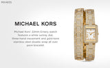 Buy Shop Michael Kors Emery Analog Crystals White Dial Gold Steel Strap Watch for Women - MK4835 USA Online