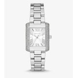 Buy Shop Michael Kors Emery Three-Hand Crystals White Dial Silver Steel Strap Watch for Women - MK4642 USA Online