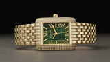 Buy Shop Michael Kors Emery Pave Analog Green Dial Gold Steel Strap Watch for Women - MK4742 USA Online