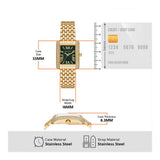 Buy Shop Michael Kors Emery Pave Analog Green Dial Gold Steel Strap Watch for Women - MK4742 USA Online