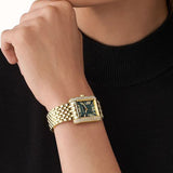 Buy Shop Michael Kors Emery Pave Analog Green Dial Gold Steel Strap Watch for Women - MK4742 USA Online