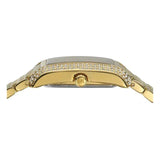Buy Shop Michael Kors Emery Pave Analog Green Dial Gold Steel Strap Watch for Women - MK4742 USA Online