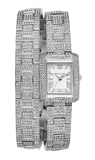 Buy Shop Michael Kors Emery Pave Double Wrap Crystals White Dial Silver Steel Strap Watch for Women - MK4836 USA Online