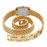 Buy Shop Michael Kors Emery Pave Double Wrap White Dial Gold Steel Strap Watch for Women - MK4833 USA Online