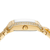 Buy Shop Michael Kors Emery Pave Double Wrap White Dial Gold Steel Strap Watch for Women - MK4833 USA Online