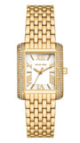 Buy Shop Michael Kors Emery Pave Double Wrap White Dial Gold Steel Strap Watch for Women - MK4833 USA Online
