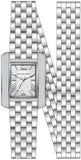 Buy Shop Michael Kors Emery Pave Double Wrap White Dial Silver Steel Strap Watch for Women - MK4834 USA Online