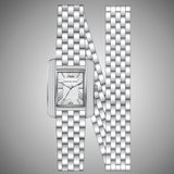 Buy Shop Michael Kors Emery Pave Double Wrap White Dial Silver Steel Strap Watch for Women - MK4834 USA Online
