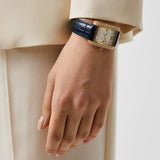 Buy Shop Michael Kors Emery Quartz Diamond Silver Dial Blue Leather Strap Watch For Women - MK2982 USA Online