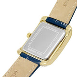 Buy Shop Michael Kors Emery Quartz Diamond Silver Dial Blue Leather Strap Watch For Women - MK2982 USA Online
