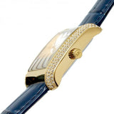 Buy Shop Michael Kors Emery Quartz Diamond Silver Dial Blue Leather Strap Watch For Women - MK2982 USA Online