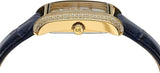 Buy Shop Michael Kors Emery Quartz Diamond Silver Dial Blue Leather Strap Watch For Women - MK2982 USA Online