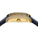 Buy Shop Michael Kors Emery Quartz Diamond Silver Dial Blue Leather Strap Watch For Women - MK2982 USA Online