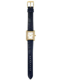 Buy Shop Michael Kors Emery Quartz Diamond Silver Dial Blue Leather Strap Watch For Women - MK2982 USA Online