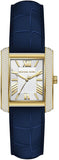 Buy Shop Michael Kors Emery Quartz Diamond Silver Dial Blue Leather Strap Watch For Women - MK2982 USA Online