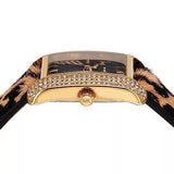 Buy Shop Michael Kors Emery Quartz Diamonds Black Dial Cheetah Print Leather Strap Watch For Women - MK7387 USA Online