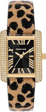 Buy Shop Michael Kors Emery Quartz Diamonds Black Dial Cheetah Print Leather Strap Watch For Women - MK7387 USA Online