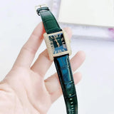 Buy Shop Michael Kors Emery Quartz Diamonds Green Dial Green Leather Strap Watch For Women - MK4697 USA Online
