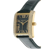 Buy Shop Michael Kors Emery Quartz Diamonds Green Dial Green Leather Strap Watch For Women - MK4697 USA Online