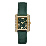 Buy Shop Michael Kors Emery Quartz Diamonds Green Dial Green Leather Strap Watch For Women - MK4697 USA Online