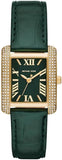 Buy Shop Michael Kors Emery Quartz Diamonds Green Dial Green Leather Strap Watch For Women - MK4697 USA Online