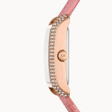 Buy Shop Michael Kors Emery Quartz Diamonds Red Dial Pink Leather Strap Watch For Women - MK2966 USA Online