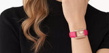 Buy Shop Michael Kors Emery Quartz Diamonds Rose Gold Dial Pink Leather Strap Watch For Women - MK2984 USA Online