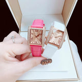 Buy Shop Michael Kors Emery Quartz Diamonds Rose Gold Dial Pink Leather Strap Watch For Women - MK2984 USA Online