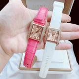 Buy Shop Michael Kors Emery Quartz Diamonds Rose Gold Dial Pink Leather Strap Watch For Women - MK2984 USA Online