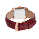 Buy Shop Michael Kors Emery Quartz Diamonds Silver Dial Red Leather Strap Watch For Women - MK4689 USA Online
