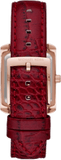 Buy Shop Michael Kors Emery Quartz Diamonds Silver Dial Red Leather Strap Watch For Women - MK4689 USA Online