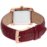 Buy Shop Michael Kors Emery Quartz Diamonds Silver Dial Red Leather Strap Watch For Women - MK4689 USA Online