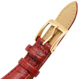 Buy Shop Michael Kors Emery Quartz Diamonds Silver Dial Red Leather Strap Watch For Women - MK4689 USA Online