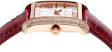 Buy Shop Michael Kors Emery Quartz Diamonds Silver Dial Red Leather Strap Watch For Women - MK4689 USA Online