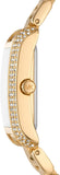 Buy Shop Michael Kors Emery Three-Hand Crystals Silver Dial Gold Steel Strap Watch for Women - MK4640 USA Online