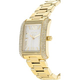 Buy Shop Michael Kors Emery Three-Hand Crystals Silver Dial Gold Steel Strap Watch for Women - MK4640 USA Online