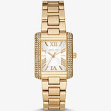 Buy Shop Michael Kors Emery Three-Hand Crystals Silver Dial Gold Steel Strap Watch for Women - MK4640 USA Online