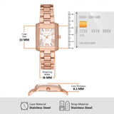 Buy Shop Michael Kors Emery Three-Hand Crystals Silver Dial Rose Gold Steel Strap Watch for Women - MK4641 USA Online