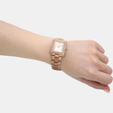 Buy Shop Michael Kors Emery Three-Hand Crystals Silver Dial Rose Gold Steel Strap Watch for Women - MK4641 USA Online