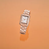 Buy Shop Michael Kors Emery Three-Hand Crystals Silver Dial Rose Gold Steel Strap Watch for Women - MK4641 USA Online