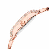 Buy Shop Michael Kors Emery Three-Hand Crystals Silver Dial Rose Gold Steel Strap Watch for Women - MK4641 USA Online
