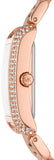 Buy Shop Michael Kors Emery Three-Hand Crystals Silver Dial Rose Gold Steel Strap Watch for Women - MK4641 USA Online