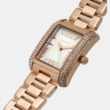 Buy Shop Michael Kors Emery Three-Hand Crystals Silver Dial Rose Gold Steel Strap Watch for Women - MK4641 USA Online
