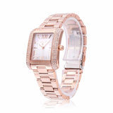 Buy Shop Michael Kors Emery Three-Hand Crystals Silver Dial Rose Gold Steel Strap Watch for Women - MK4641 USA Online
