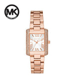 Buy Shop Michael Kors Emery Three-Hand Crystals Silver Dial Rose Gold Steel Strap Watch for Women - MK4641 USA Online